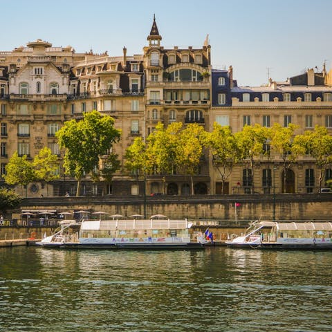 Take a tour of the Seine – it's just a few minutes away