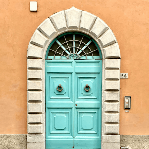 Explore the rustic charm of Pietrasanta Old Town, only 250 meters away