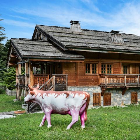 Stay in the ski resort village of Megève