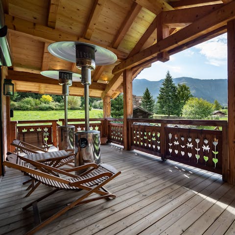 Soak up scenic mountain views from the veranda