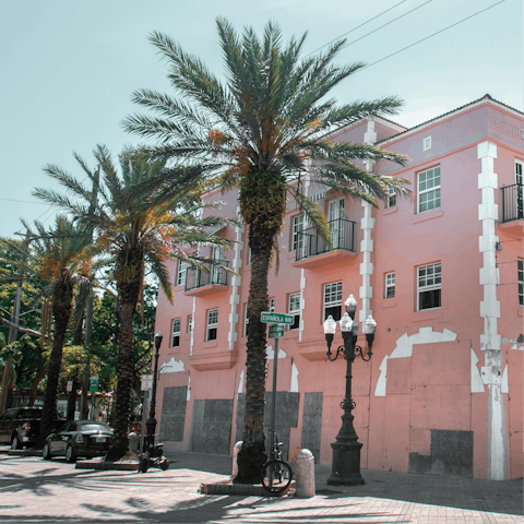Take a ten minute drive north to the vibrant Little Havana