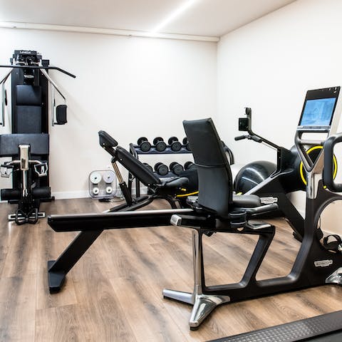 Work up a sweat in the building's gym