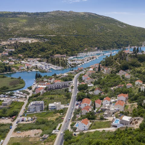Descend the hill to explore the scenic fjord-like Rijeka Dubrovačka