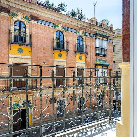 Soak in the energy of the city from your balcony