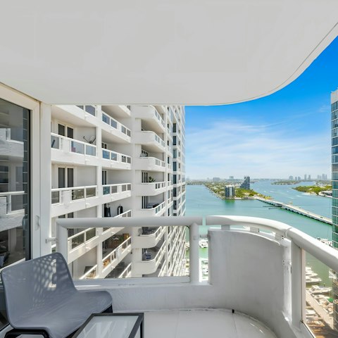 Enjoy waterfront views from your own private balcony