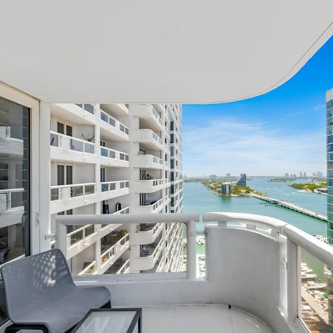 Enjoy waterfront views from your own private balcony