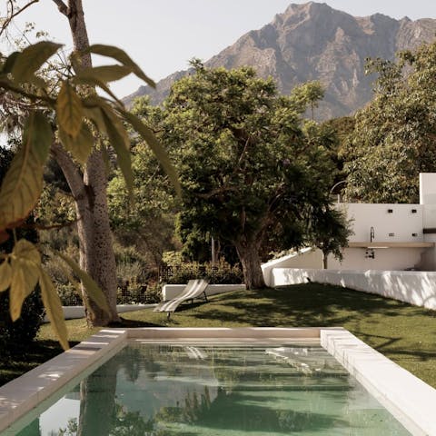 Enjoy lazy afternoons relaxing by the private pool