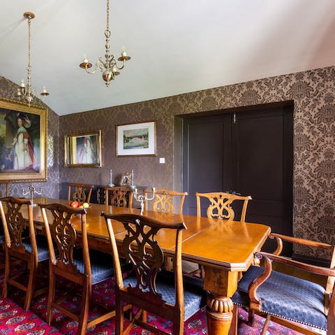 Take meals to the next level in the impressive dining room