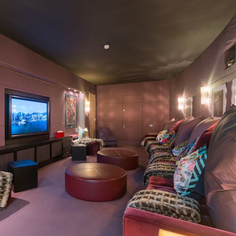 Watch a movie in the kitsch cinema