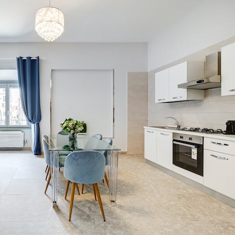 Cook and dine on authentic Italian cuisine