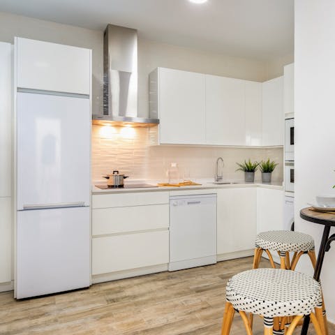 Recreate your favourite Spanish dishes in the fully equipped kitchen