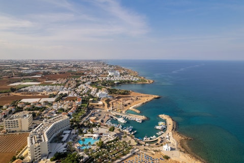Explore Protaras's vibrant main strip of bars, restaurants, and shops on foot