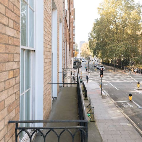 Take your morning cup of Earl Grey out to your sunny balconette