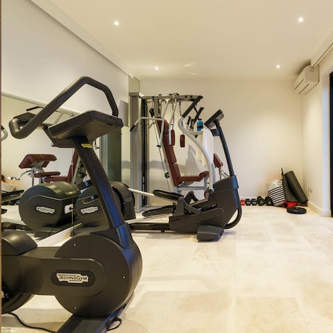Get to work in the on-site gym