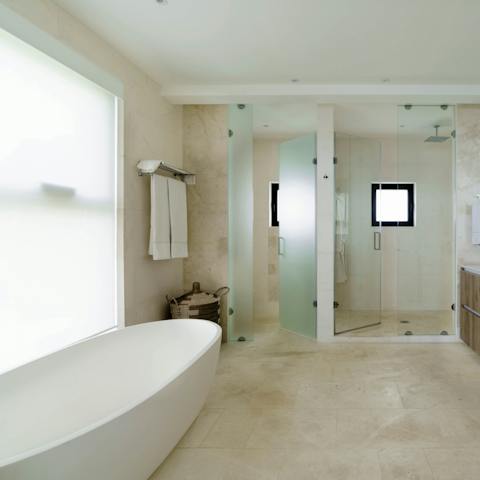 Pamper yourself with a bubble bath followed by a steam