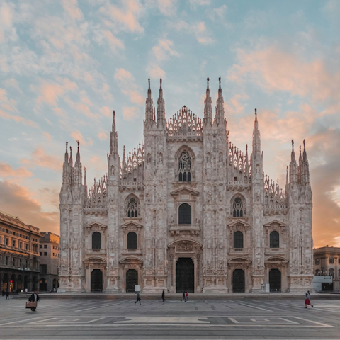 Visit the iconic Duomo, around a twenty-five-minute walk away