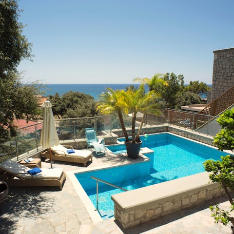 Spend afternoons catching some rays on the sun loungers and taking cool dips in the pool