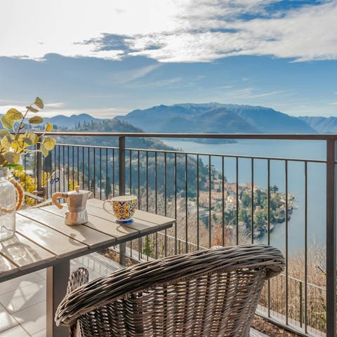 Make morning brews on the balcony the new routine