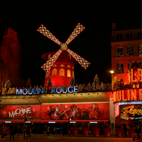 Enjoy a night on the town at nearby Moulin Rouge