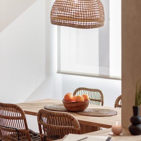 Enjoy your breakfast in the sunny dining area