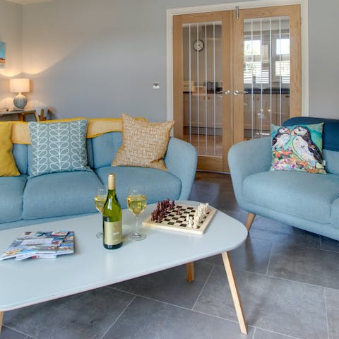 Enjoy cosy late afternoons sipping on wine and playing a friendly game of chess