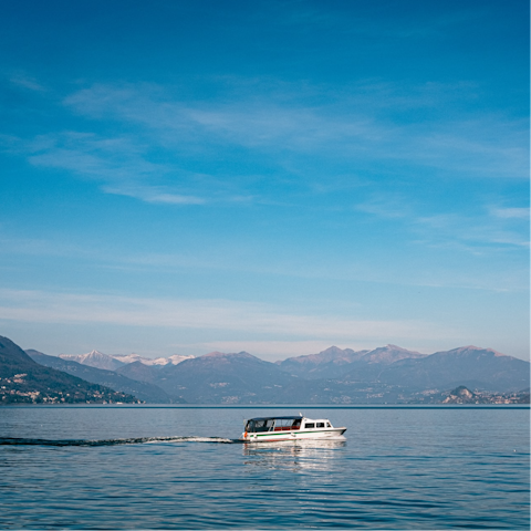 Take a boat trip from the shores of Lake Como, a short walk away
