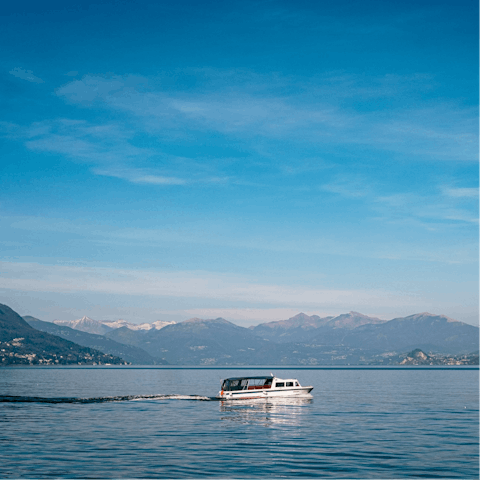 Take a boat trip from the shores of Lake Como, a short walk away