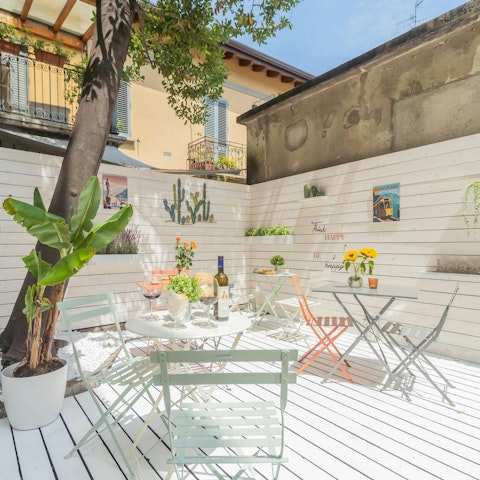 Unwind with a Spritz on the shared patio