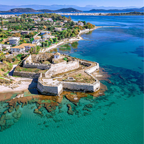 Stay a fifteen-minute drive from the coastal city of Preveza