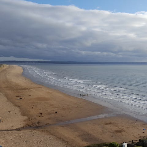 Try your hands at water sports on Saunton Sands beach, only fifty minutes away in the car