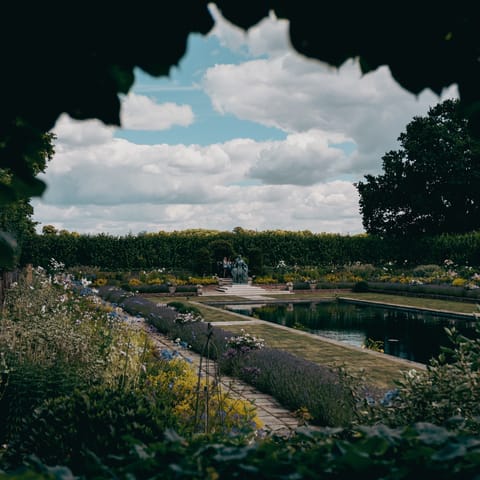 Visit Kensington Palace Gardens, around twenty minutes away