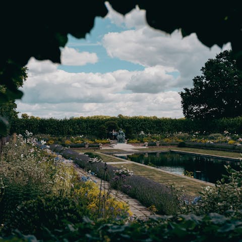 Visit Kensington Palace Gardens, around twenty minutes away