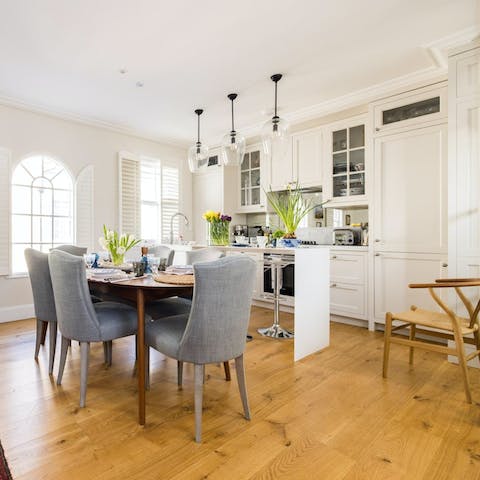 Whip up family favourites in the open-plan kitchen