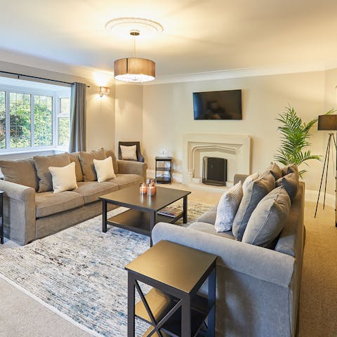 Curl up beside the stone fire for cosy film nights