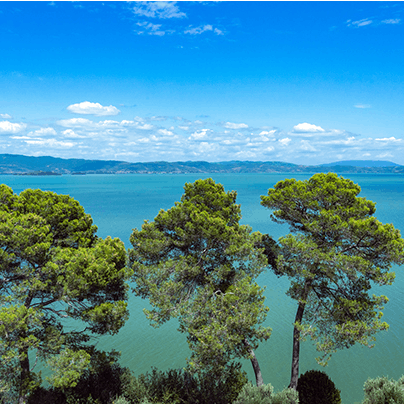 Soak up the beauty of nearby Lake Trasimeno