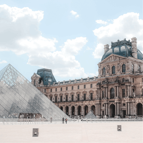 Browse the iconic art at the Louvre Museum – it’s within walking distance