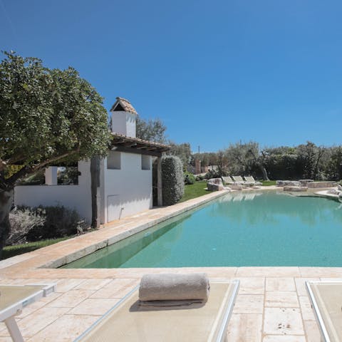 Spend blissful days lounging by the private pool