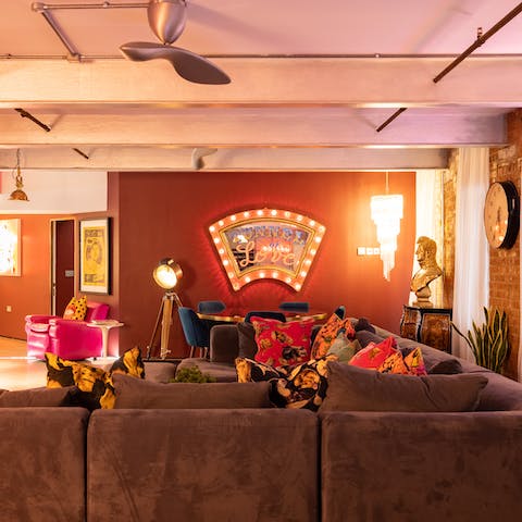 Enjoy the eclectic interior design