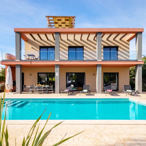 Make a splash when you cool off in the private pool