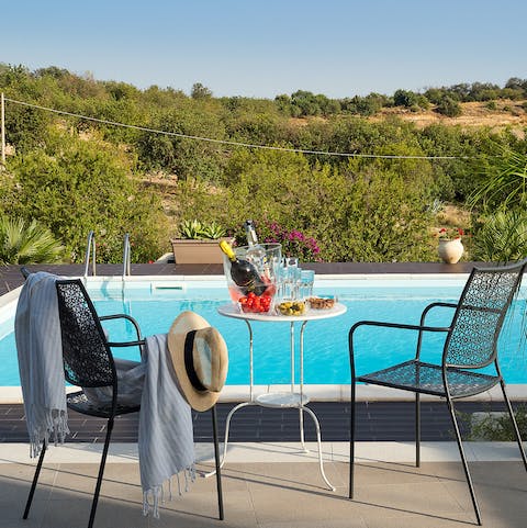 Serve up brunch on the patio with the breakfast welcome basket from your host