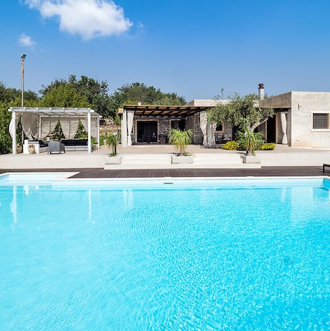 Swim a few lengths in the saltwater pool before your morning coffee