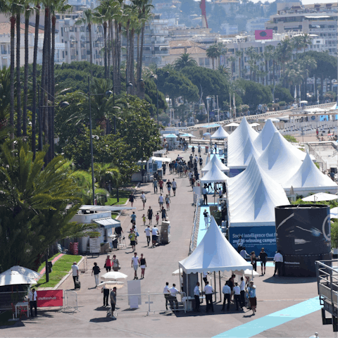 Stay minutes from the Palais des Festivals and La Croisette