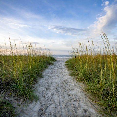 Discover over 10 miles of beach, just a three-minute stroll away
