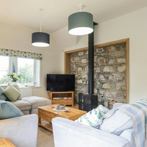 Get cosy in front of the wood-burning stove