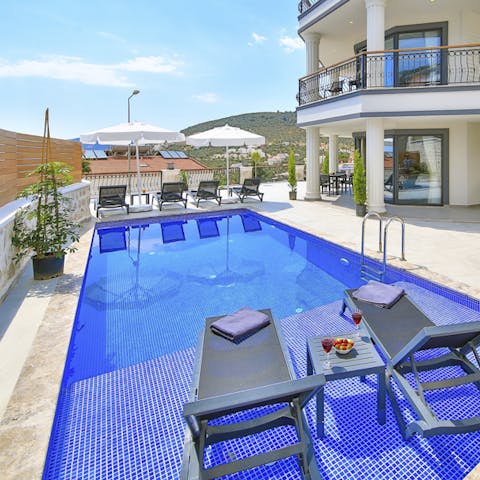 Bask in the Turkish sun by the pool