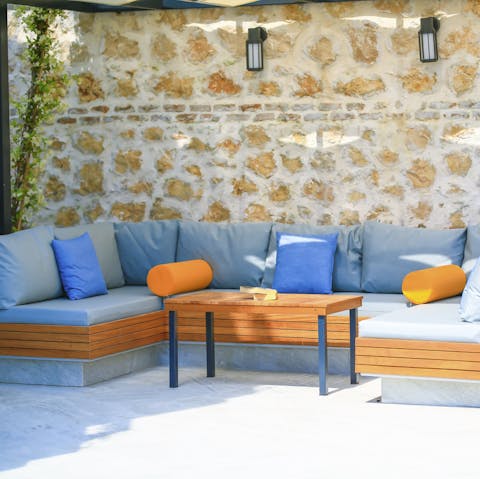 Pick up a book and chill in the outdoor lounge