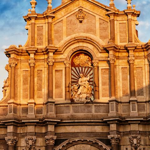 Visit Catania's historical and beautiful Piazza Duomo during a day out in the city