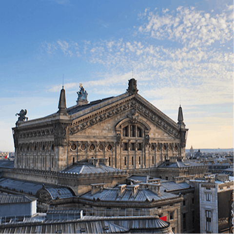 Soak up the atmosphere at the Palais Garnier, a short walk away