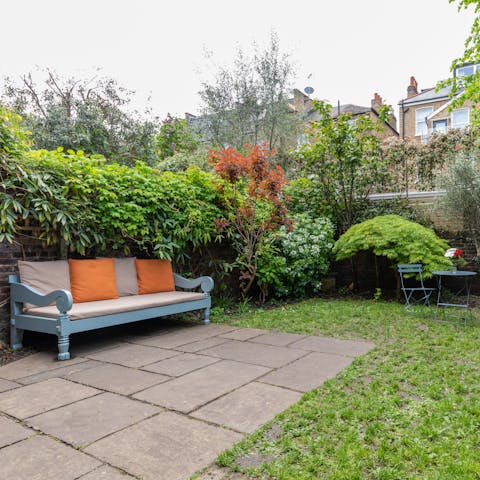 Pad out into the private garden with morning coffees