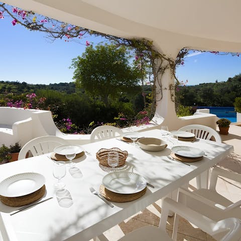 Light the barbecue and savour magical evenings on the terrace